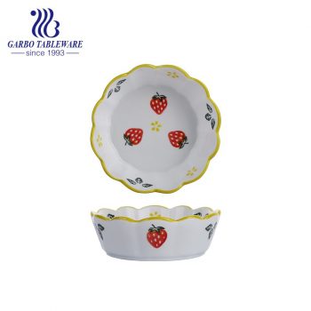 700ml Fruit series hand-painted porcelain bowl for wholesale