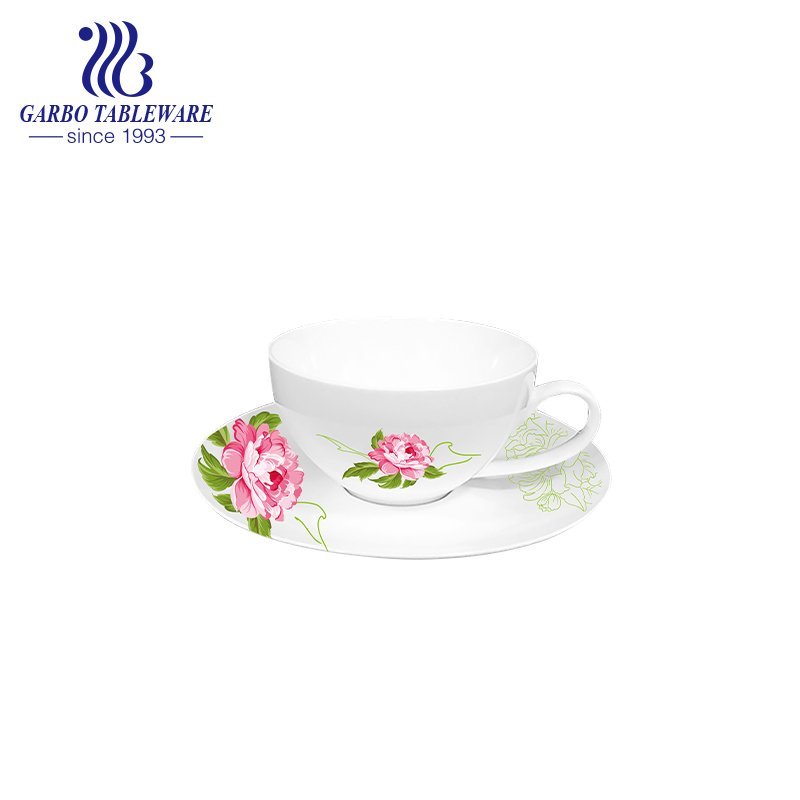 new bone china Checker design cup and saucer set