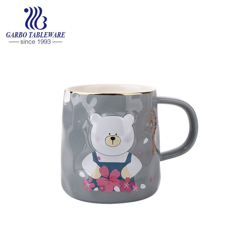 Bule customized new bone china drinks mug with custom colors glaze ceramic porcelain cups with handle popular drinking mugs