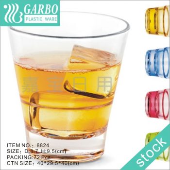 Home drinkware transparent 28cl Vintage polycarbonate whiskey cup