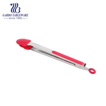 Kitchen Cooking Tongs 12 Inch Metal Frying Tongs Silicone Kitchen Food BBQ Tongs