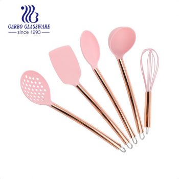 Kitchen 10 Piece Nylon Cooking Utensil Set with Golden Plating Holder Houseware Items