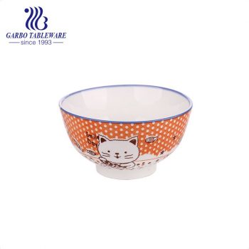 350ml cheap small round cereal rice ceramic bowl for wholesale