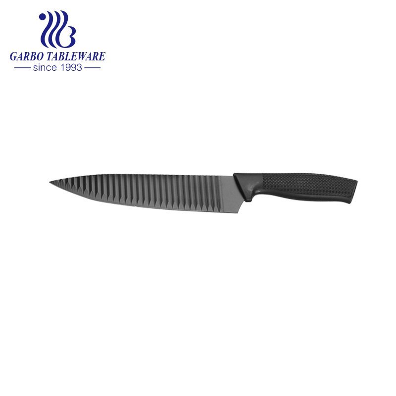 Wholesale Professional Chef Knife Set High Quality Safe Personlized Color Logo 6pcs Kitchen Knife Set With PP Black Handle