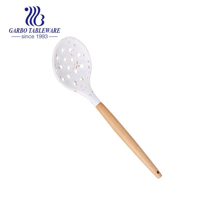 Soup Ladle 410 Stainless Steel Cooking Ladle Spoon Wok Tools with Long Handle Heat Resistant Silver