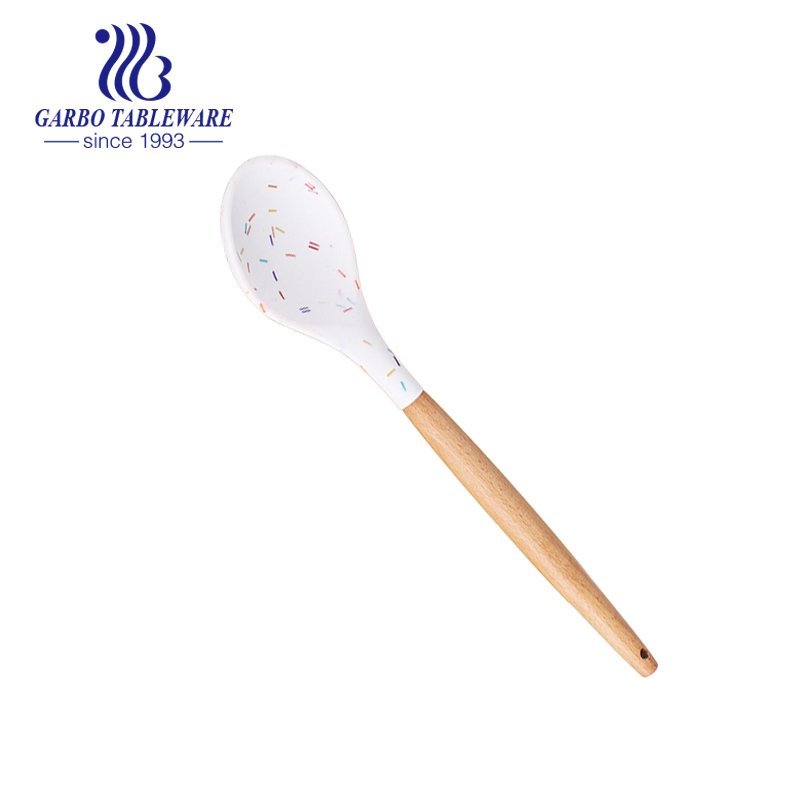 Soup Ladle 410 Stainless Steel Cooking Ladle Spoon Wok Tools with Long Handle Heat Resistant Silver