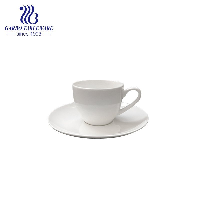 straight shape new bone china espresso coffee cup and saucer set