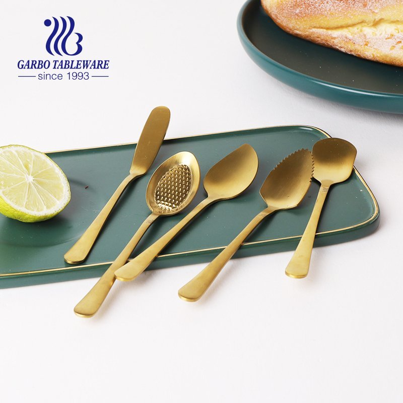 Multifunctional Cake Serving Utensils 304 Stainless Steel Tableware Set Titanium Golden Cutlery Set