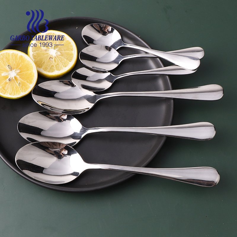 Wholesale 6pcs PVD Gold Plated Flatware Stainless Steel Dinner Spoon Cutlery Flatware Tableware Set