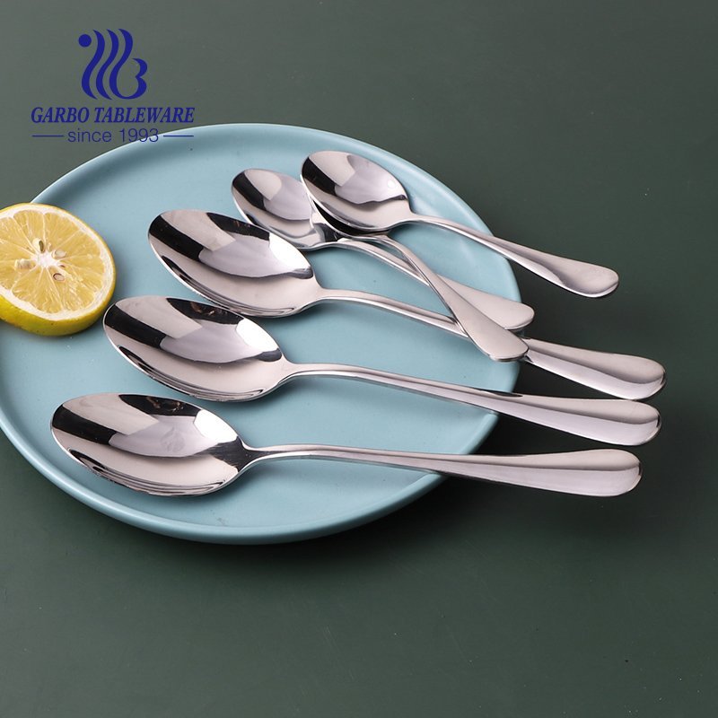 Customized high quality stainless steel cutlery flatware round handle dinner spoon