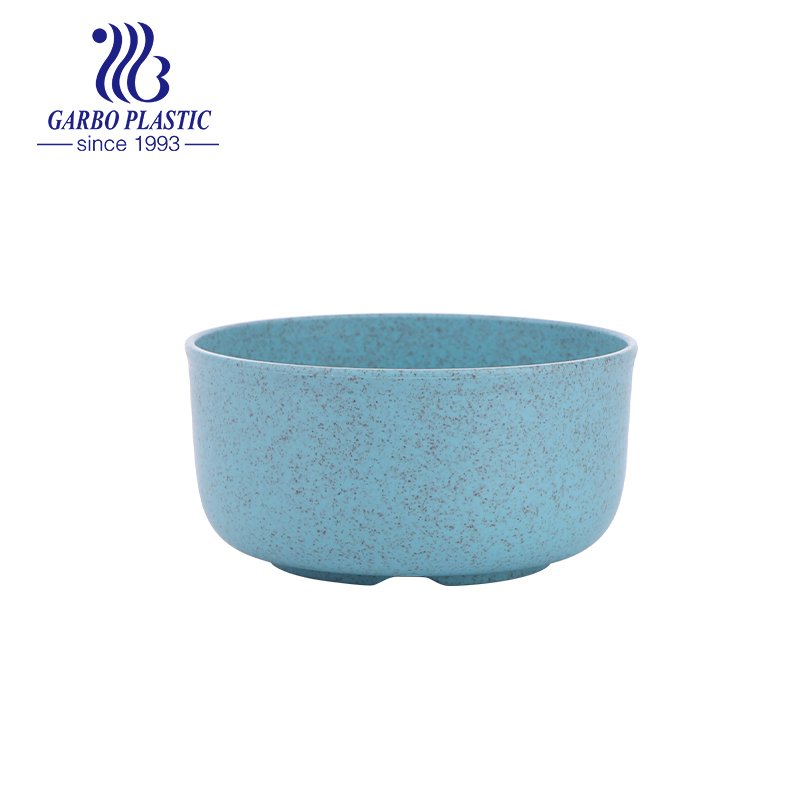 4.5‘’ Unbreakable wheat straw healthy plastic round salad dessert bowl with customized color design