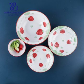 Wholesale A/B grade high quality tableware 7/8/9/10inch deep porcelain dinner plates for dinning