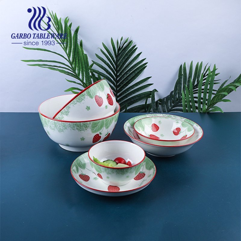 Wholesale A/B grade high quality tableware 7/8/9/10inch deep porcelain dinner plates for dinning