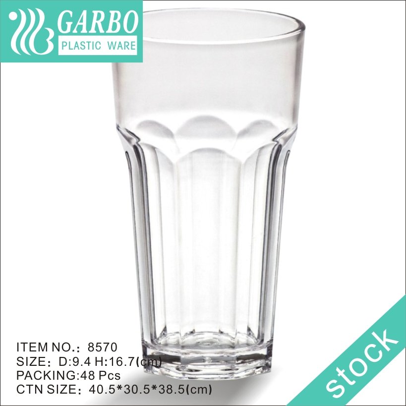 Elegant transparent 300ml durable whiskey polycarbonate drinking cup