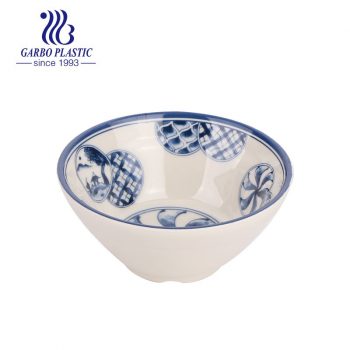 Wholesale factory 6 inch full decal non-toxic unbreakable Chinese traditional style plastic rice soup bowl