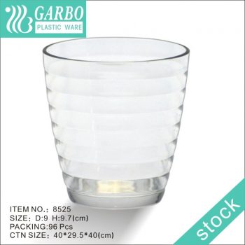 Pupular cheap transparent 12oz polycarbonate circled tumbler