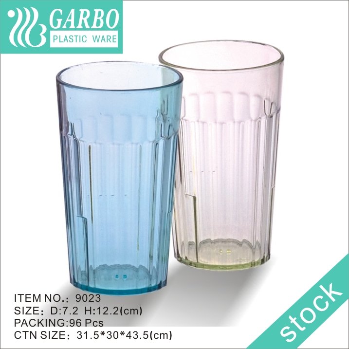 Beer drinking partner polycarbonate tall clear glass cup 300ml