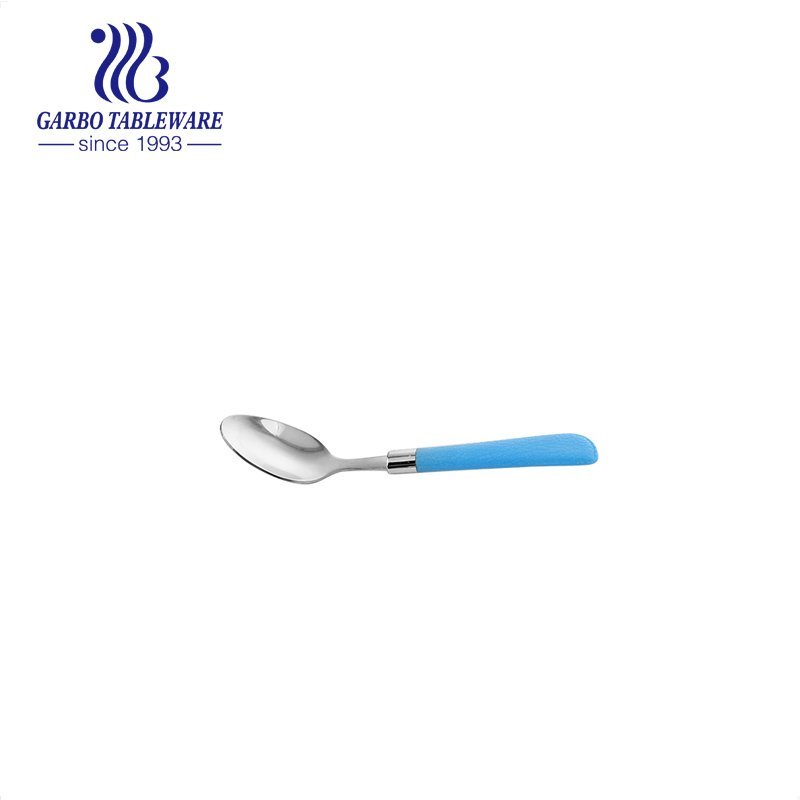 Wholesale 410SS long ceramic handle mirror polish stainless steel ice tea spoon