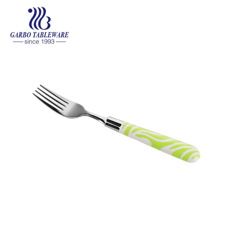 210 SS cutlery set dinner table forks with printed ABS plastic handle