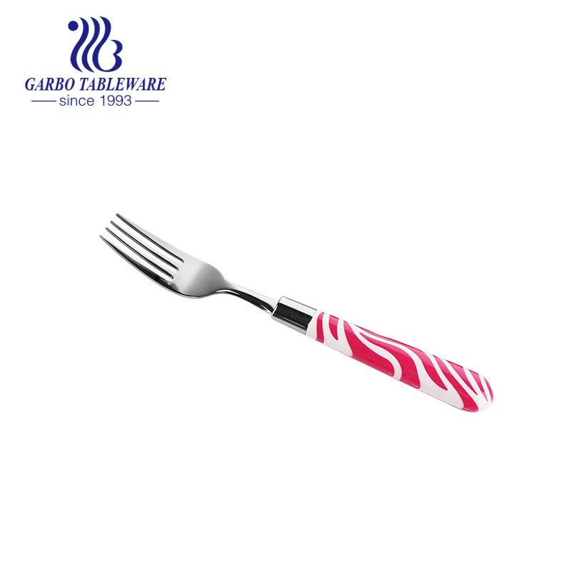 210 SS cutlery set dinner table forks with printed ABS plastic handle