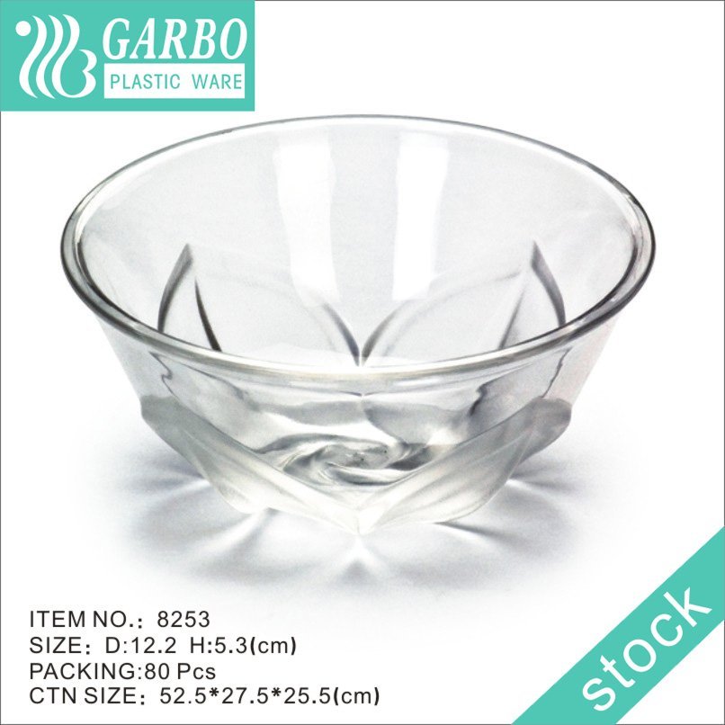 Strong and Lightweight Plastic Fruit Snack Plate with Irregular Shape and Embossed Designs Mini Tableware Serving Plates