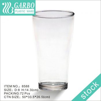 Tall beer drinking glass polycarbonate clear cup wholesale