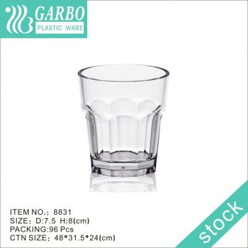 BPA free clear 190ml small shot glass polycarbonate water glass cup for drinking