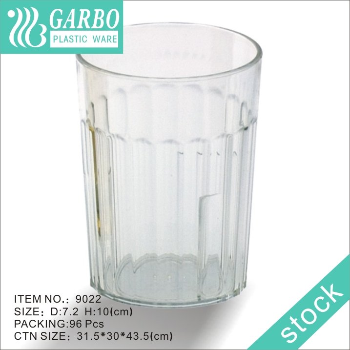 Daily use tall durable 450ml polycarbonate juice glass cup in transparent