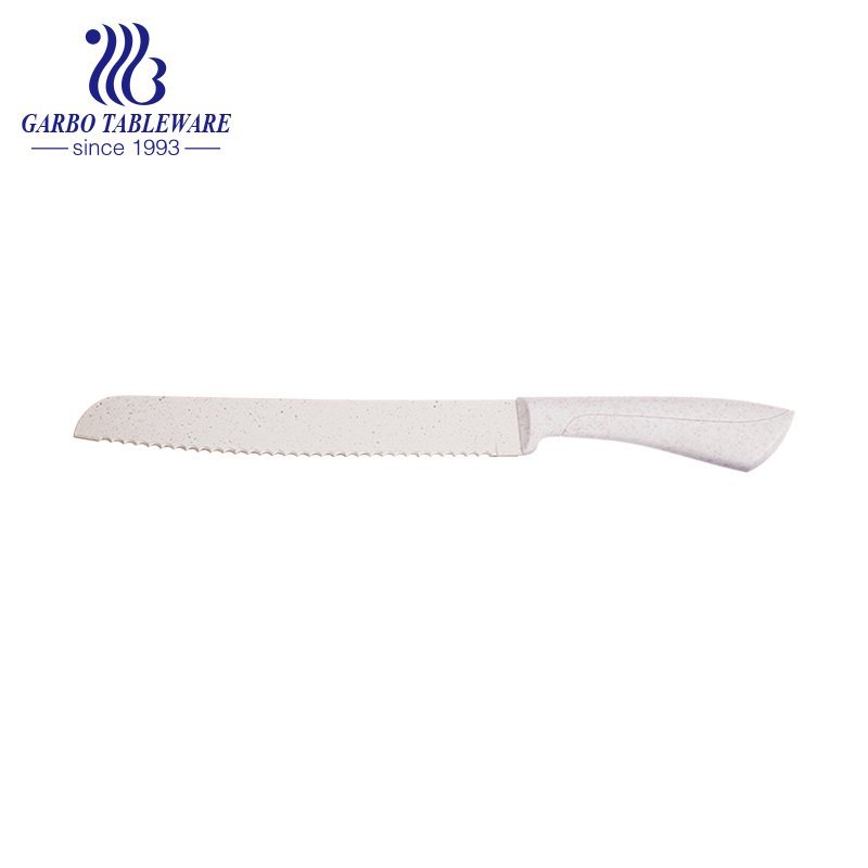 Hot Sale China Supplier Bulk Pack Kitchen Knife Environmental Friendly Spraying Technology 8 inch Bread Knife With New PP Hand