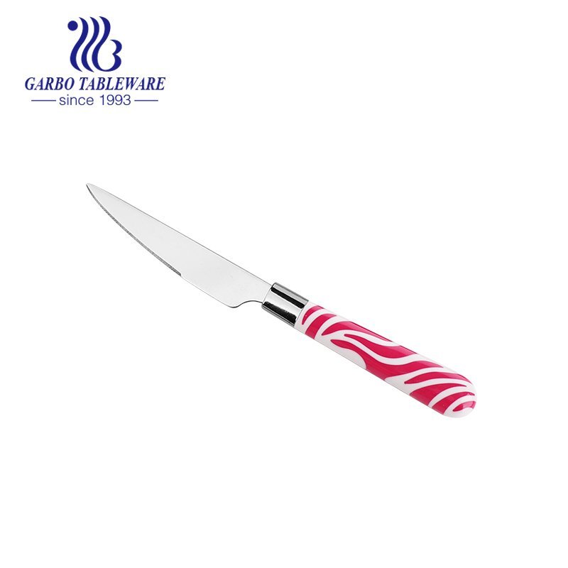 Modern Design Southeast Asia Hotsale Stainless Steel Dinner Knife with Color PP Handle