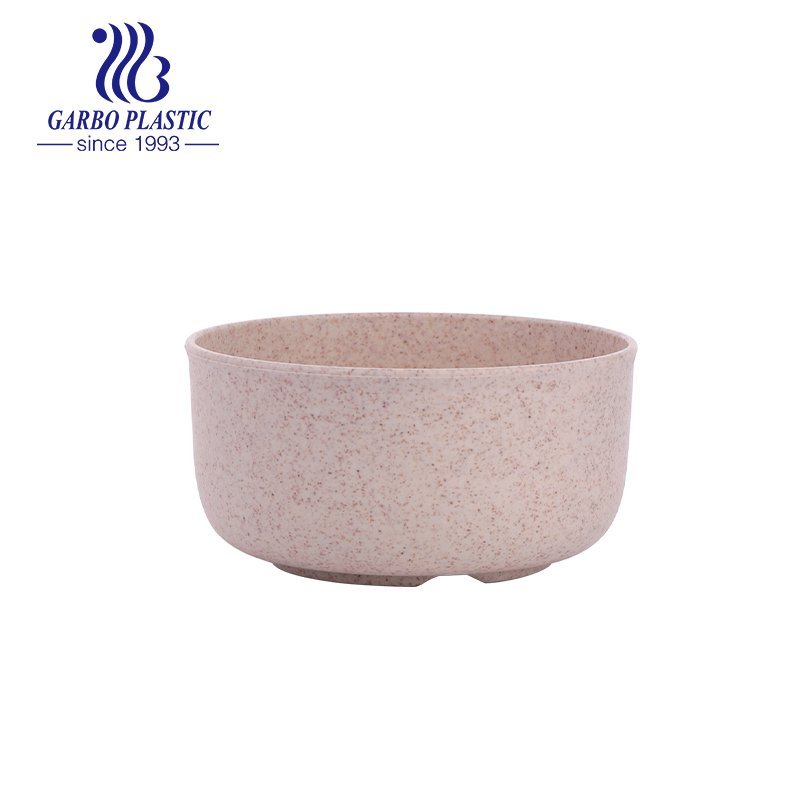 Factory round purple colored eco-friendly wheat straw plastic rice bowl for daily use