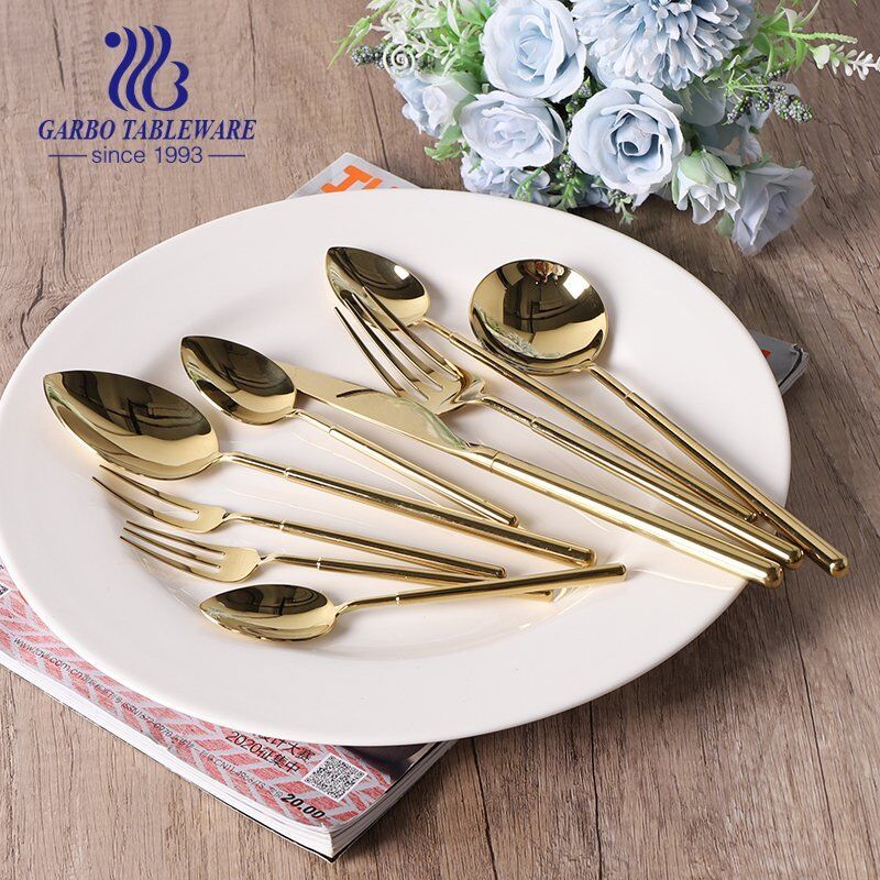 Custom stainless steel fork with heavy and colorful handle for hotel and resutaurant