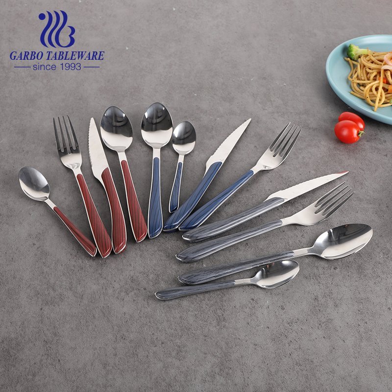 Travel Utensils Stainless Steel Fork With Plastic Handle