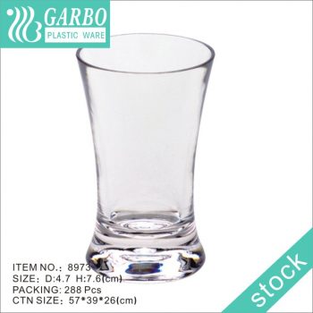 promotion 50ml polycarbonate whiskey shot glass cup with thick bottom