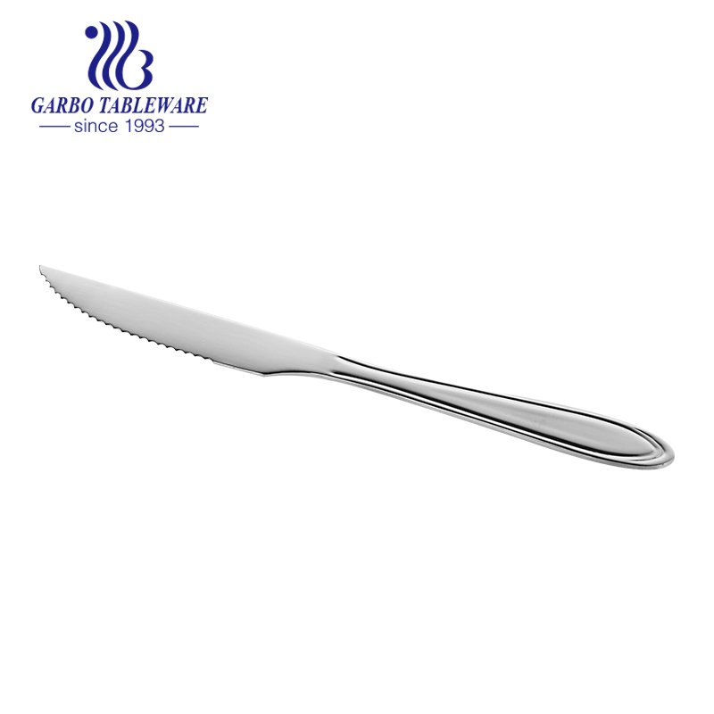 Premium Silver Stainless Steel Steak Knife for Restaurant Kitchen Home