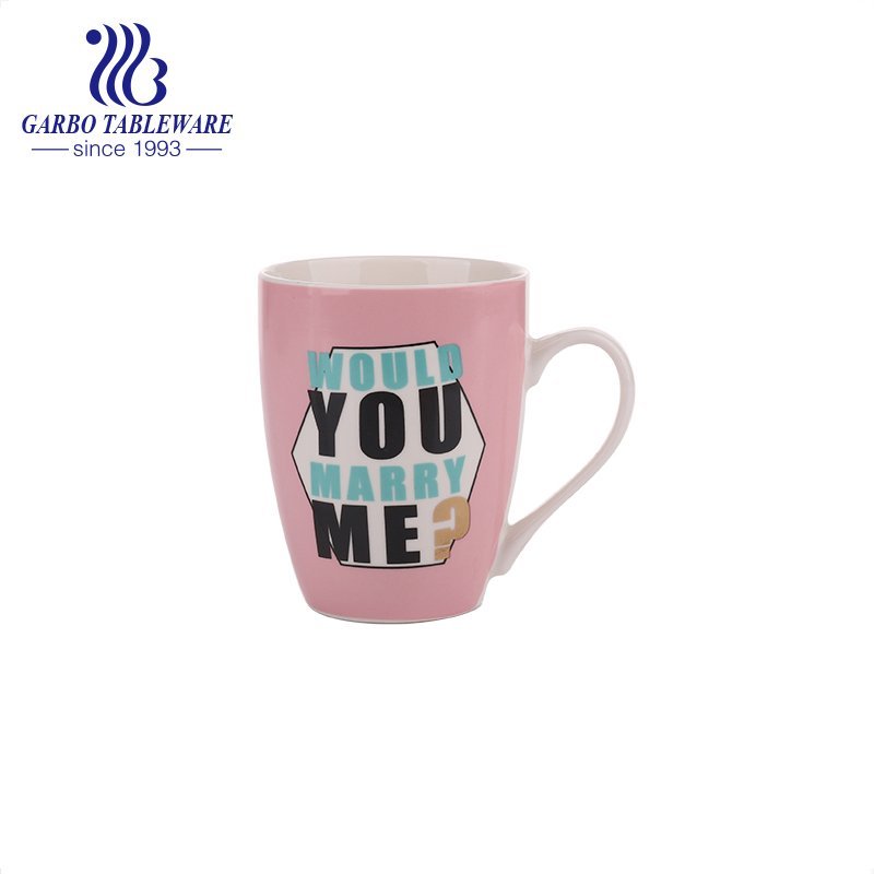 White custom print design ceramic water mug porcelain drinking mugs new bone china high quality drinks ware