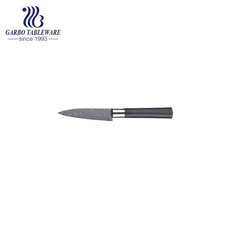 Spraying Black Color 420 SS Kitchen Paring Knife With PP Handle For Home Hotel Kitchen Usage