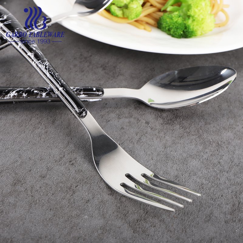 High-end worthbuy stainless steel fork service with ABS handle design for restaurant hotel and  family used