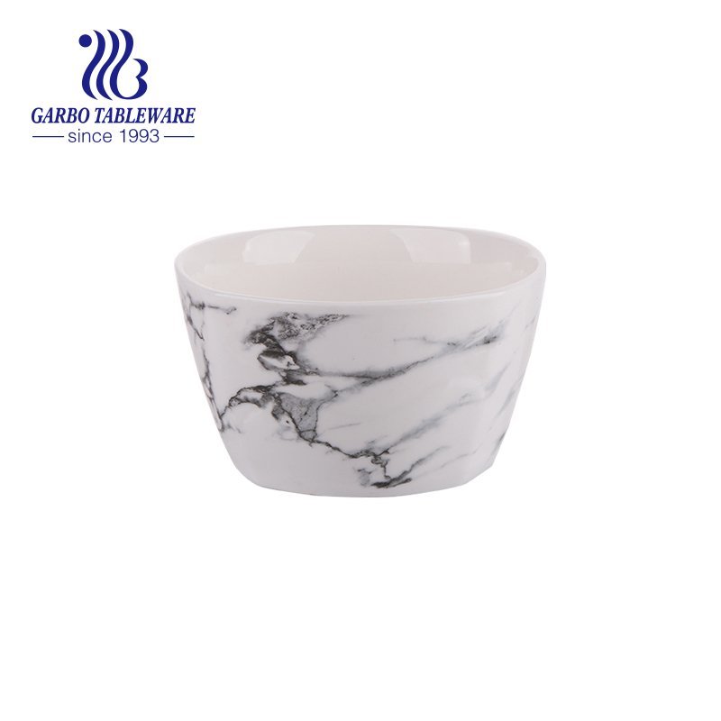 Golden rim series of 350ml pocerlain bowl with lotus shape for wholesale