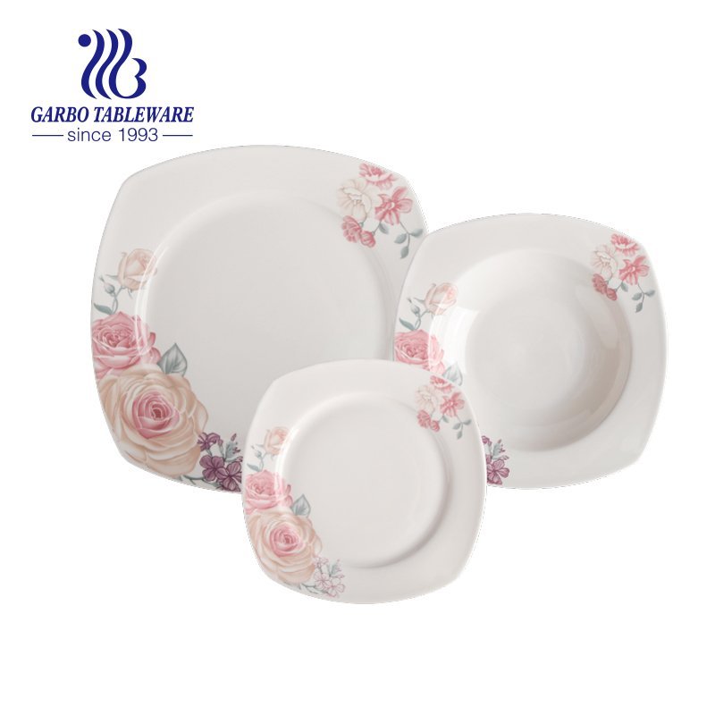 20pcs new bone china dinner set with golden rim design