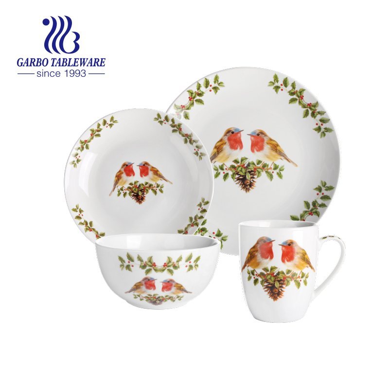 20pcs new bone china dinner set with golden rim design