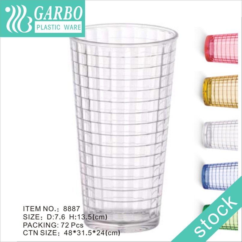 stackable clear pink 37cl 13oz polycarbonate tumbler