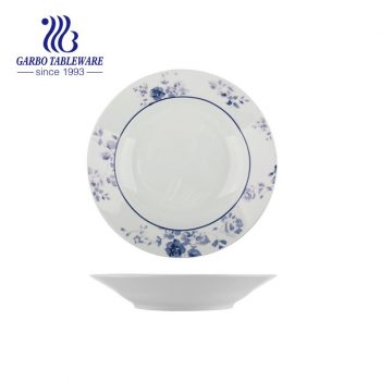 Wholesale custom tableware dish New Bone China 8inch deep dessert dish for dinning