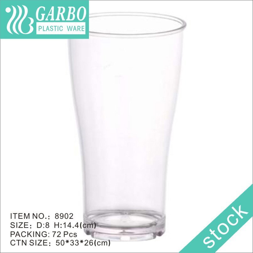 wholesale plasticware color dot design juice tumbler polycarbonate 14oz