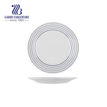 Promotion 8inch ceramic tableware OEM under glazed ceramic flat dish