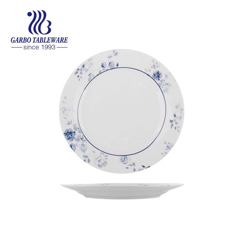 Promotion 8inch ceramic tableware OEM under glazed ceramic flat dish