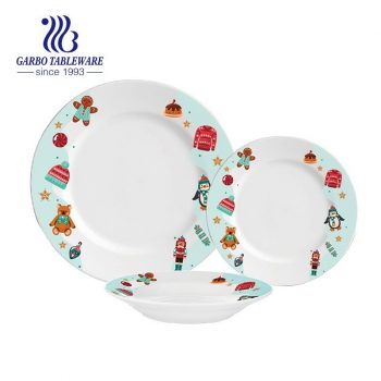 Factory Supplier unique design round shaped stoneware dinner set 18pcs bowl plates set promotional tableware dinner set 6 people use