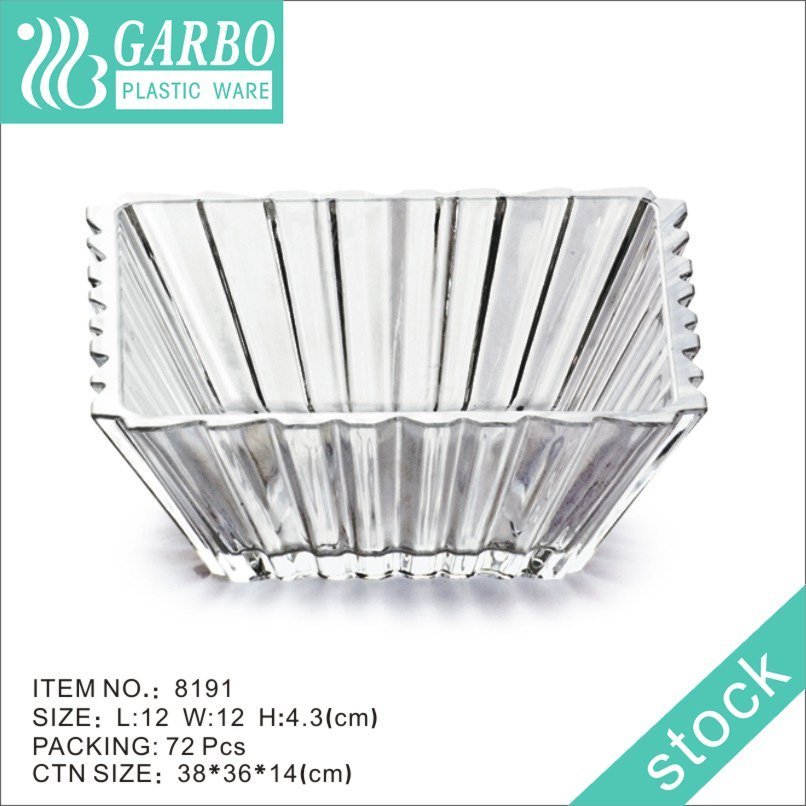 Transparent plastic unique serving bowls for home or party, snack, fruits