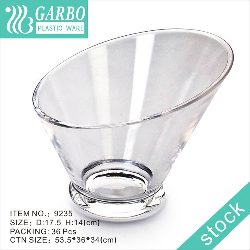 Strong clear plastic ice cream bowl for everyday use