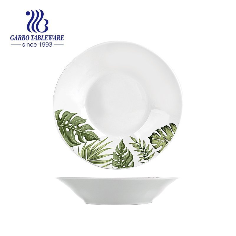 Classic hot print wholesale mix designs ceramic plate stoneware flat dish kitchen tableware set dinnerware